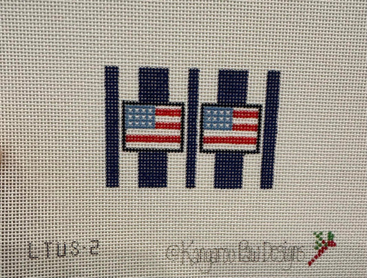 Patriotic Flag Luggage Tag Insert by Kangaroo Paws