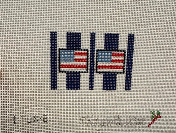 Patriotic Flag Luggage Tag Insert by Kangaroo Paws