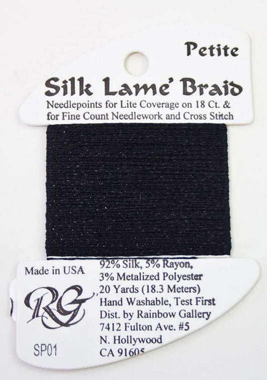 SP01 Black | Petite Silk Lame' Braid