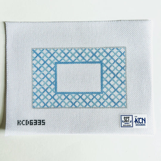 Blue Lattice Acrylic Purse Insert Canvas by KCN Designers