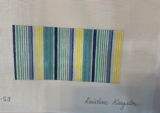 Candy Stripes Blue Green Yellow Insert 18 Mesh by Kristine Kingston