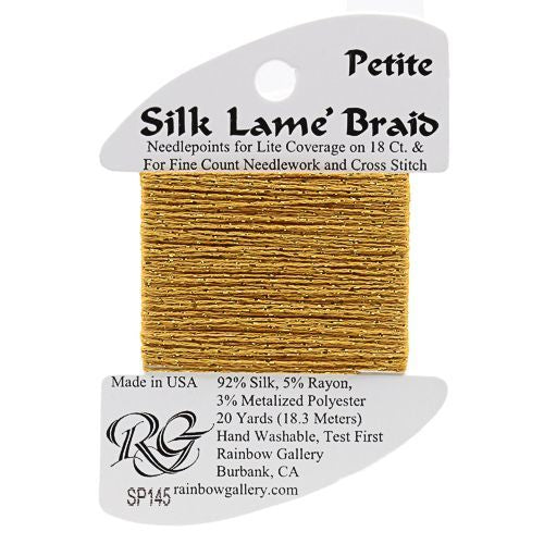 SP145 Fools Gold - Petite Silk Lame' Braid