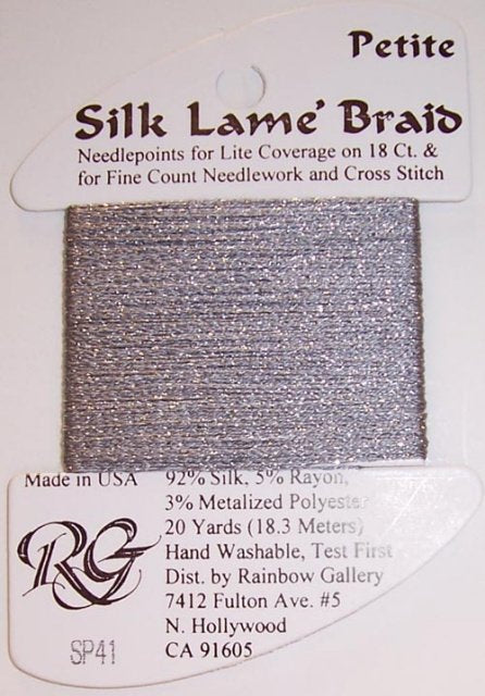 SP41 Pewter - Petite Silk Lame' Braid