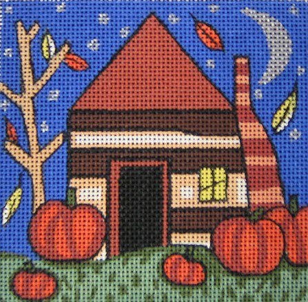 Pumpkin with Striped House