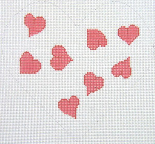 Pink Heart Pillow by Colonial Needle Company