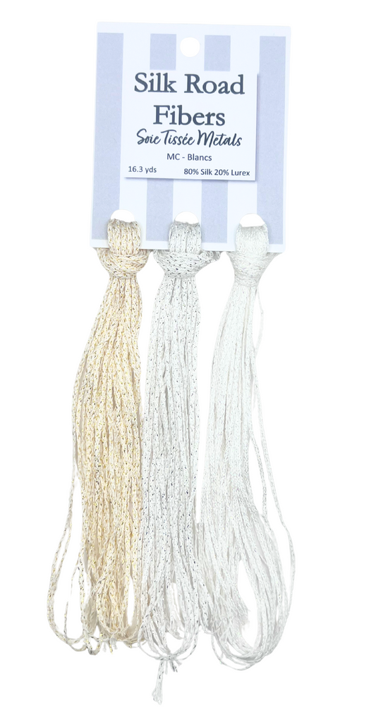 MC-8100 Blancs Metalics ~ Soie Tissee