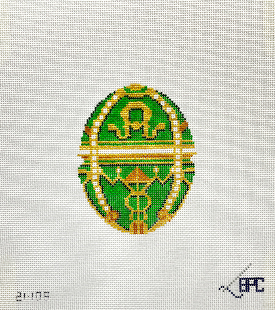 Faberge Egg - Green by Blueberry Point Canvas