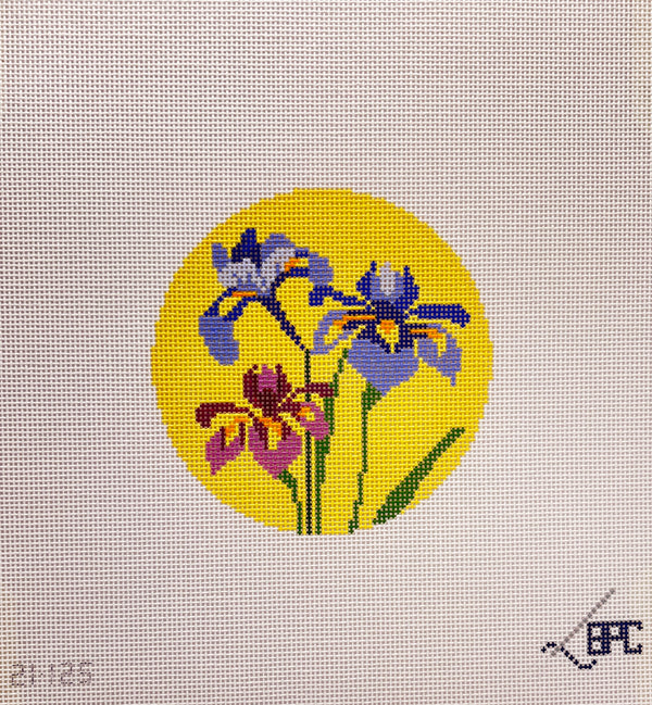 Iris 4" Round by Blueberry Point Canvas
