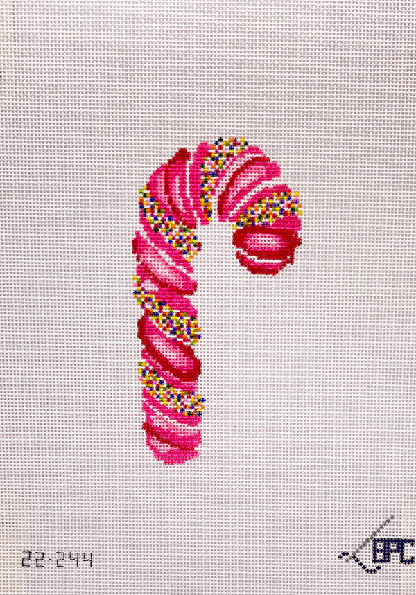 Sprinkle Candy Cane - Pink by Blueberry Point Canvas