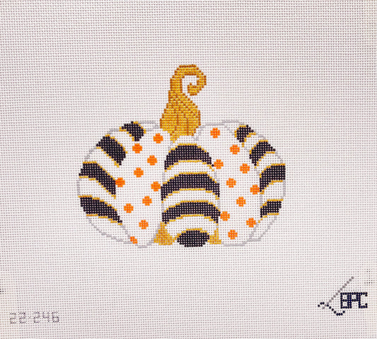 Pumpkin - Squatty by Blueberry Point Needlepoint