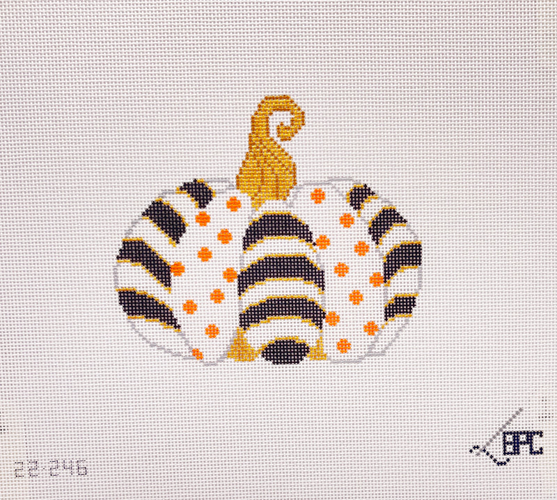 Pumpkin - Squatty by Blueberry Point Needlepoint