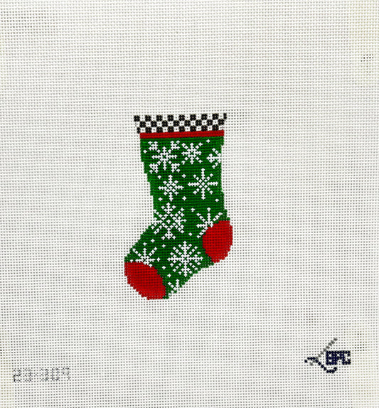 Micro Snowflake Stocking by Blueberry Point