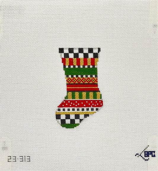 Micro Green/Red/Gold Stocking by Blueberrry Point