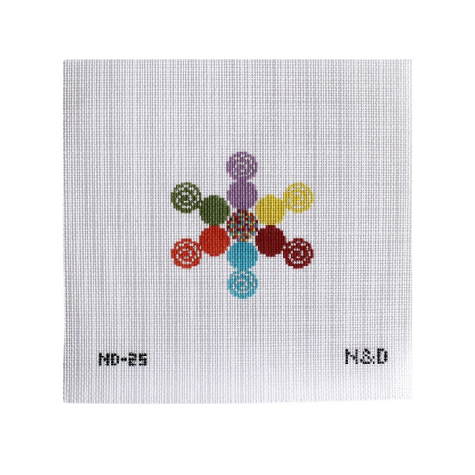 Candy Snowflake by Nash & Daughters Needlepoint