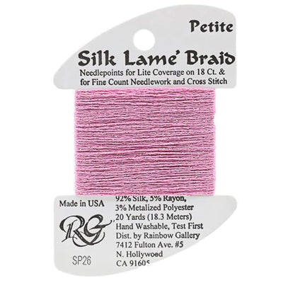 SP26 - Pink Petite Silk Lame' Braid