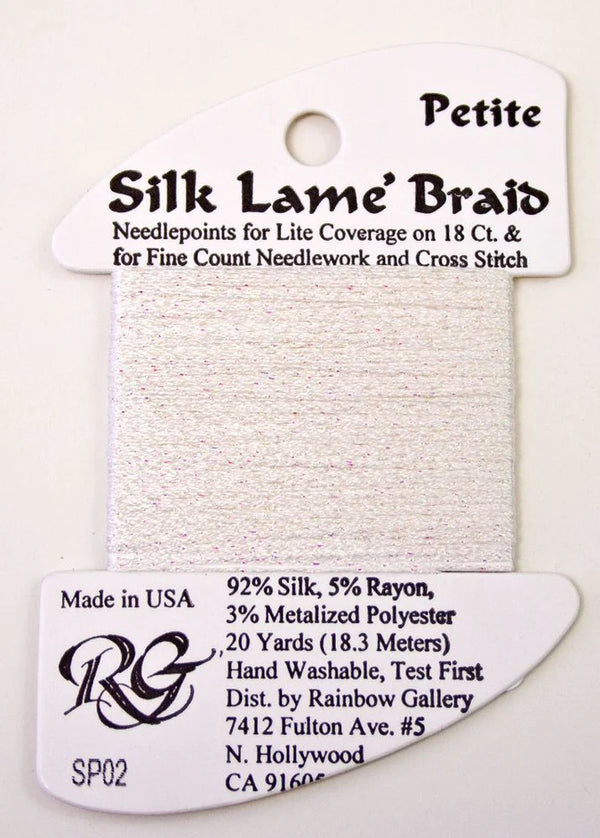 Petite Silk Lame' Braid White - SP02