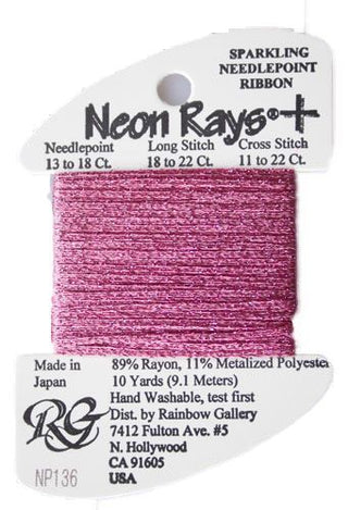NP136 - Dark Rose Pink Neon Rays+
