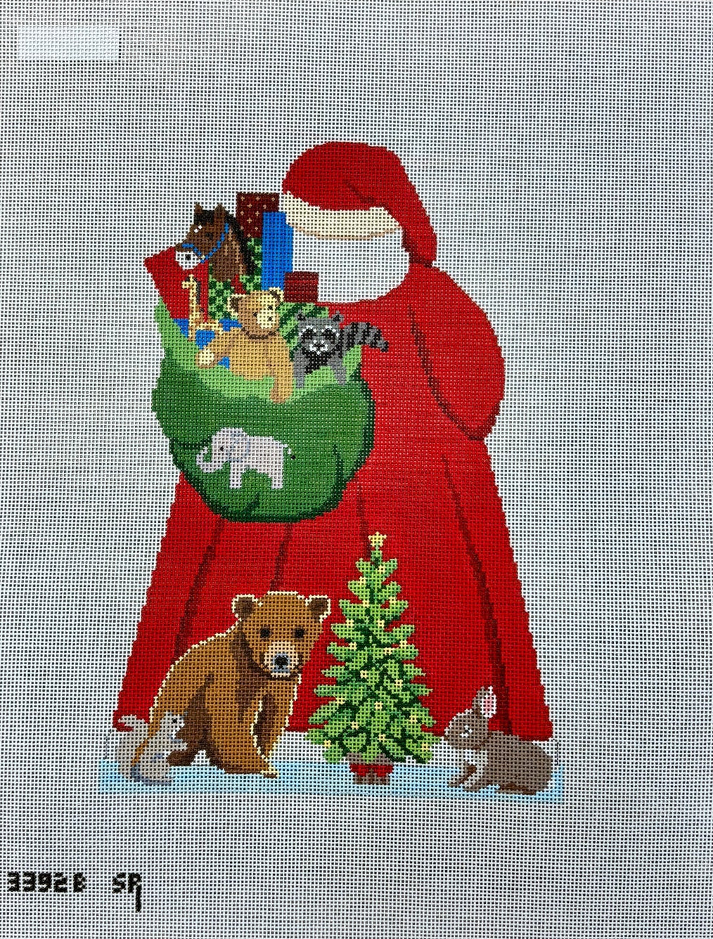 Santa with Baby Forest Animals (Two Sided) by Susan Roberts
