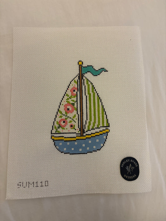 Floral Sail Boat - Ashley Evans