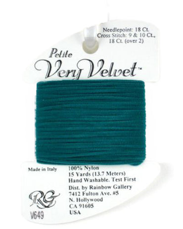 V649 Teal - Petite Very Velvet