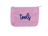 Large Bubble Gum Dots Monogrammed Stash Bag by Wipstitch