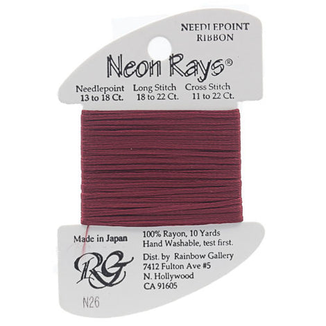Neon Rays- Maroon N26