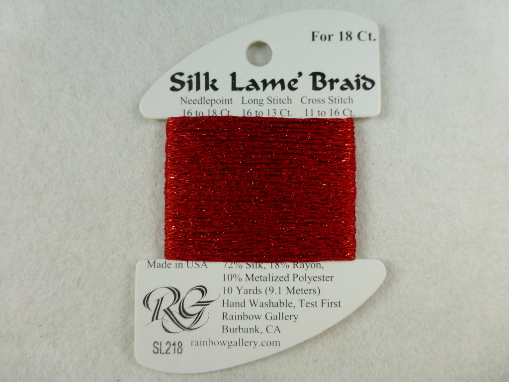 Silk Lame' Braid - Corvette Red SL218
