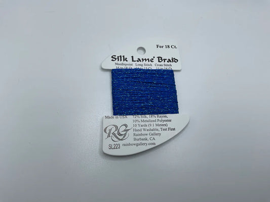 SL223 - Crystal Blue - Silk Lame' Braid
