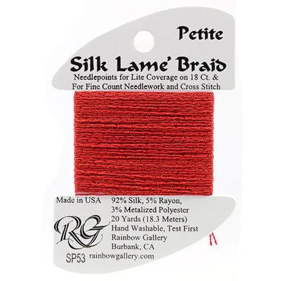 SP53 Red | Petite Silk Lame' Braid