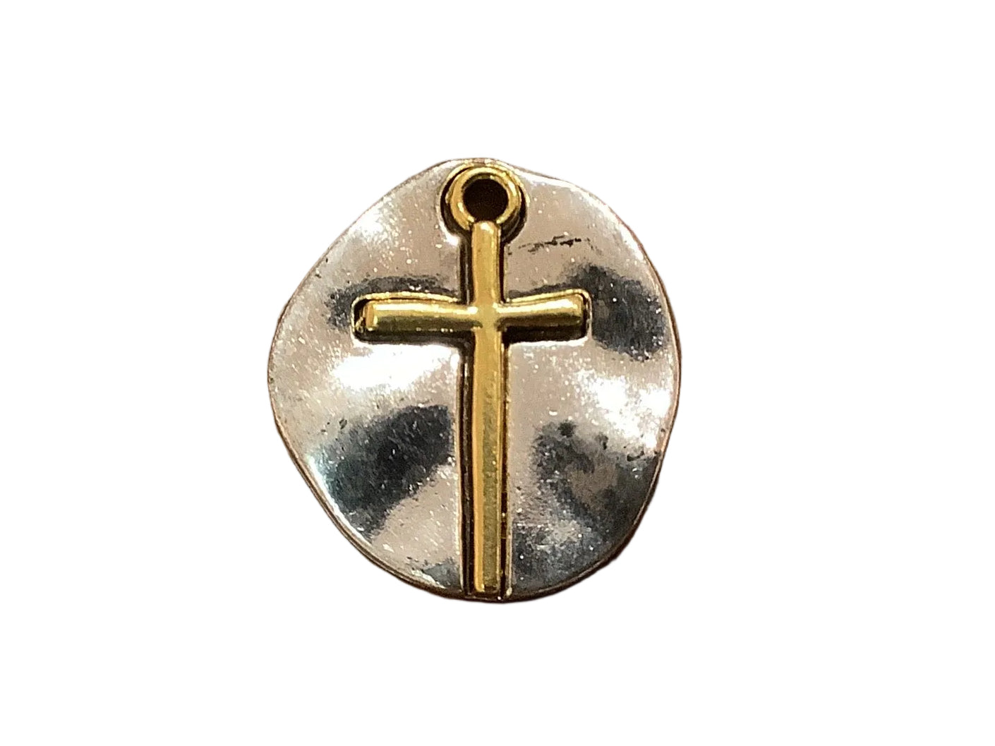 Gold & Silver Cross Charm by Alouette