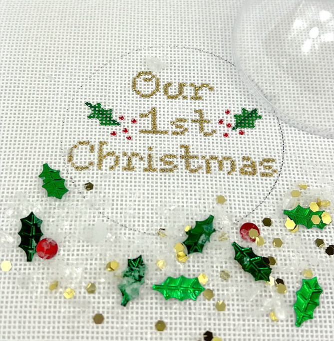 Our 1st Christmas Domed ornament by Kate Dickerson