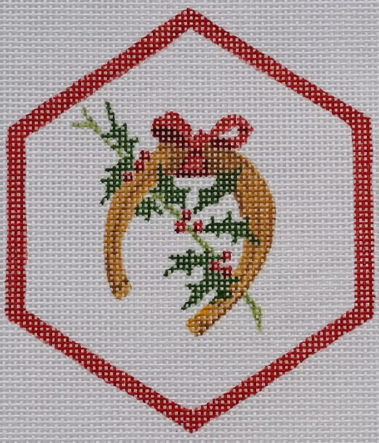 XM-129 Ornament - Horseshoe w/Holly