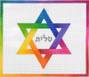 TAL-01 Tallis Bag Rainbow Star of David