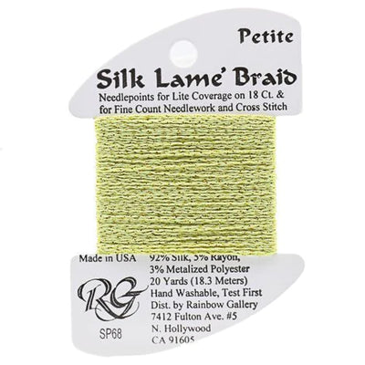 SP68 Green Grape | Petite Silk Lame' Braid