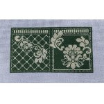 Karen's Damask Needle Case- Green