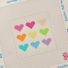 WS Multi-Colored Hearts by Jennifer Hall Needlepoint