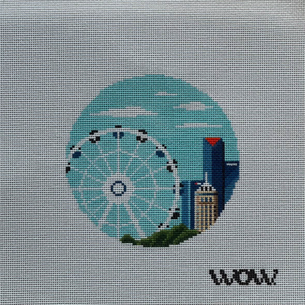 OKC Round by WOW Needlepoint