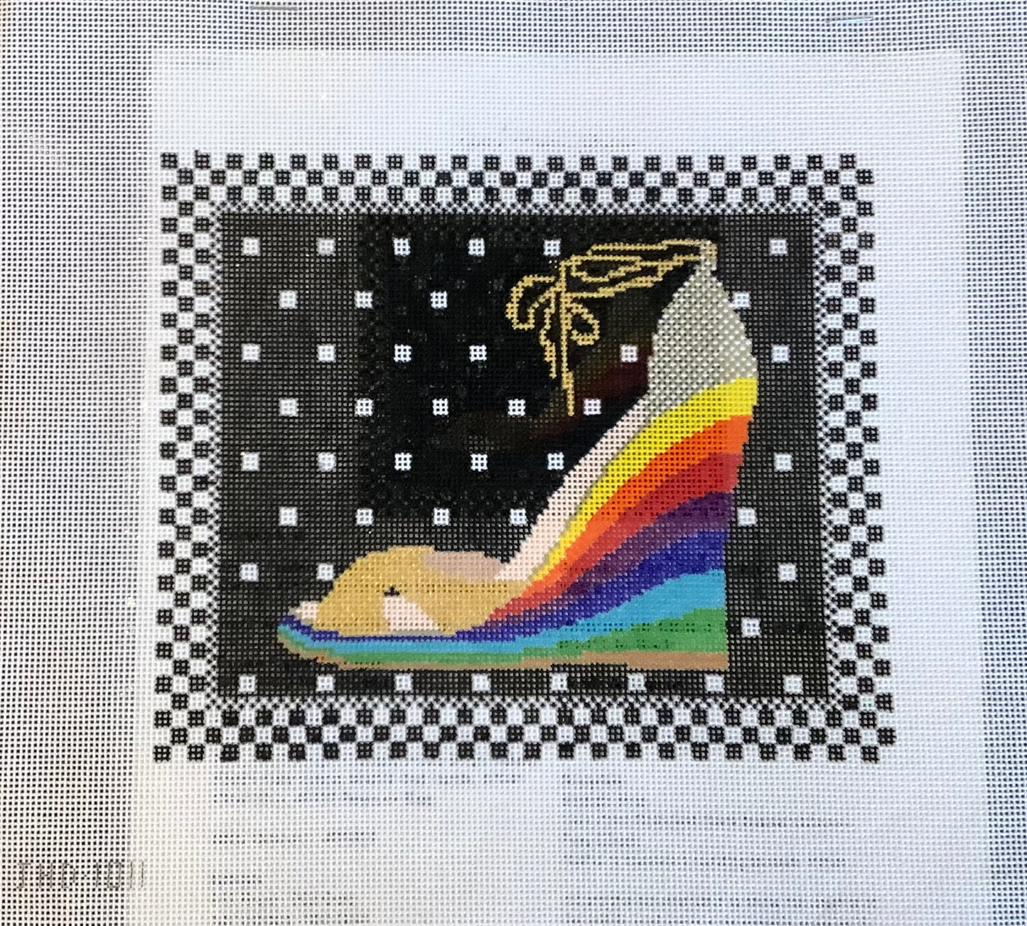 Rainbow Wedge Shoe by Janice Holden with Stitch Guide