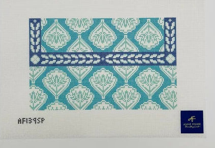 Teal Medallion Clutch by Anne Fisher