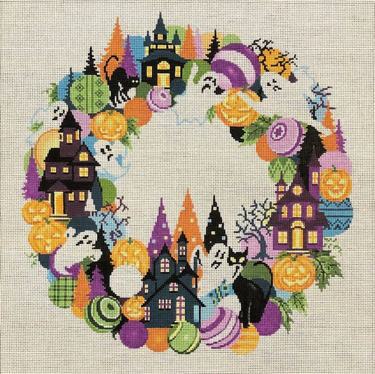 Halloween Wreath by A Stitch in Time