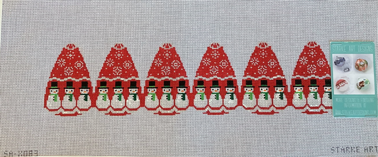 Red Snowmen Ornament Wrap by Starke Art