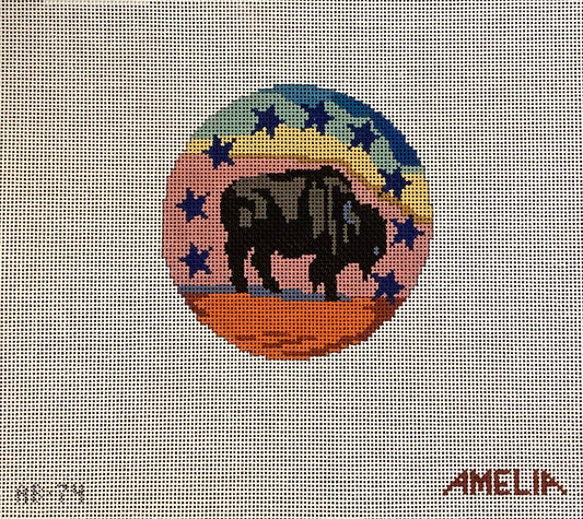 Buffalo Round by Amelia with Gingham Stitchery
