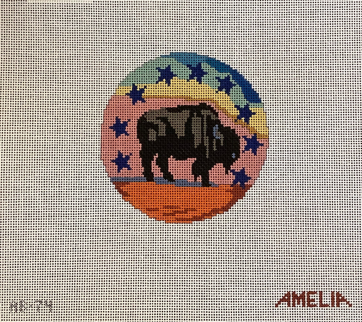 Buffalo Round by Amelia with Gingham Stitchery