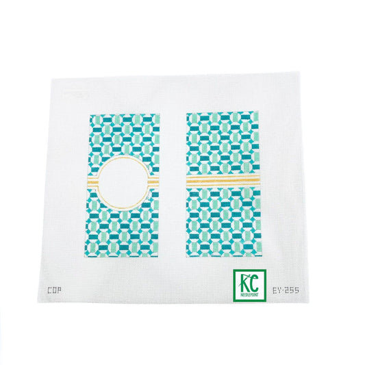 Teal Two sided Eye Glass Case with Monogram