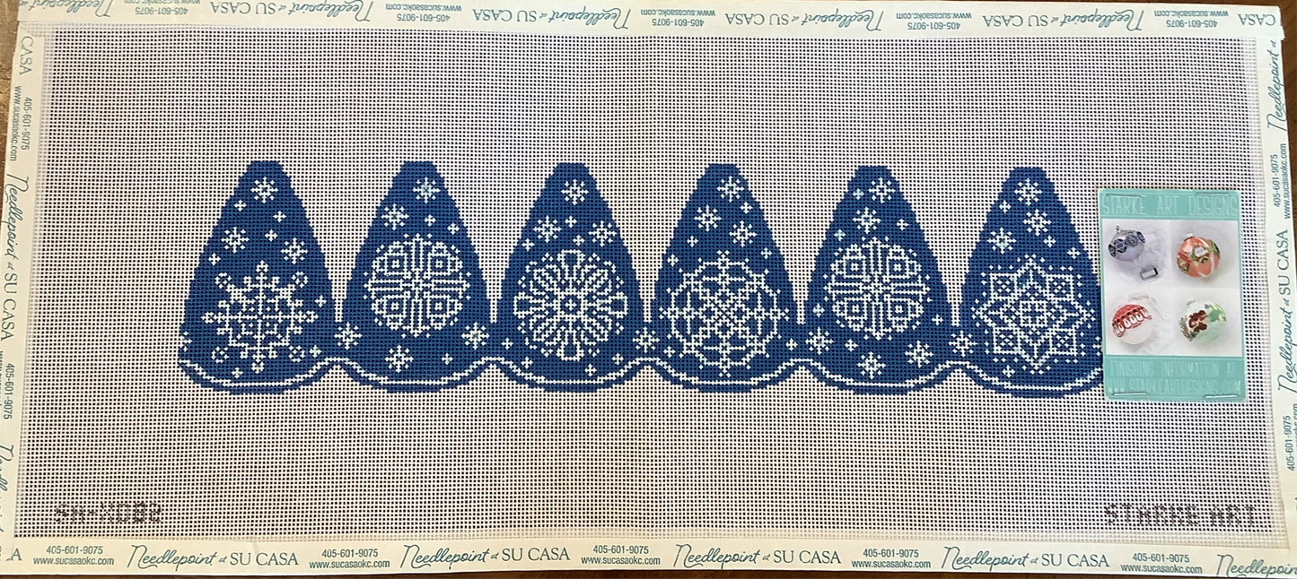 Blue Snowflake Ornament Wrap by Starke Art