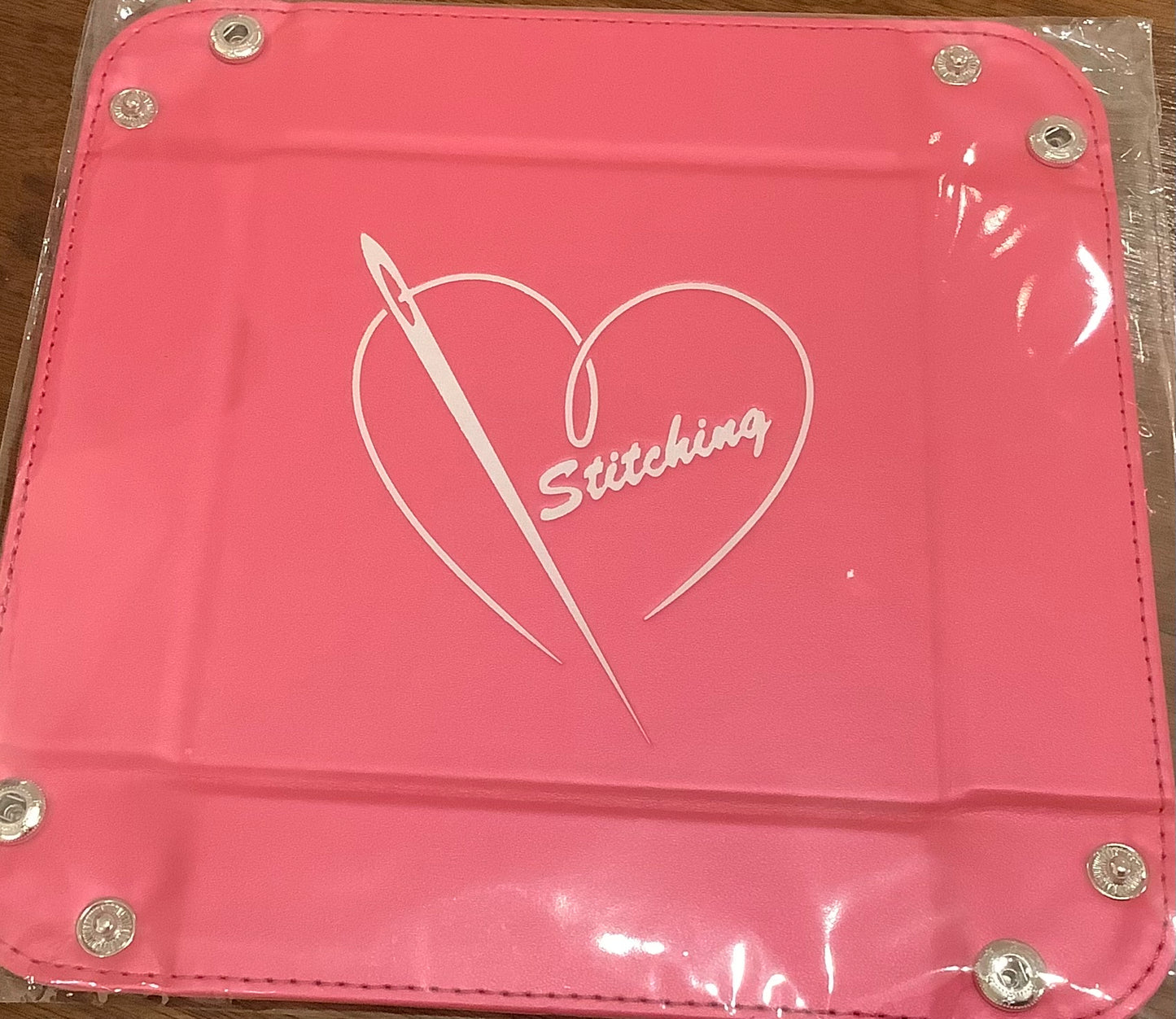 Pink Stitching Snap Tray by Accoutrement Designs