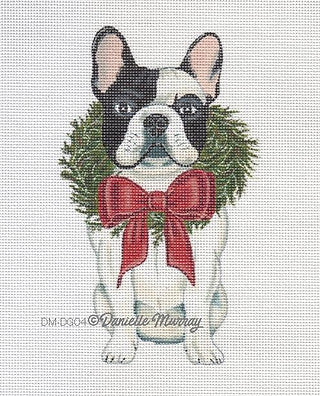 DMDG04A Dog: Holiday Boston Terrier Ornament