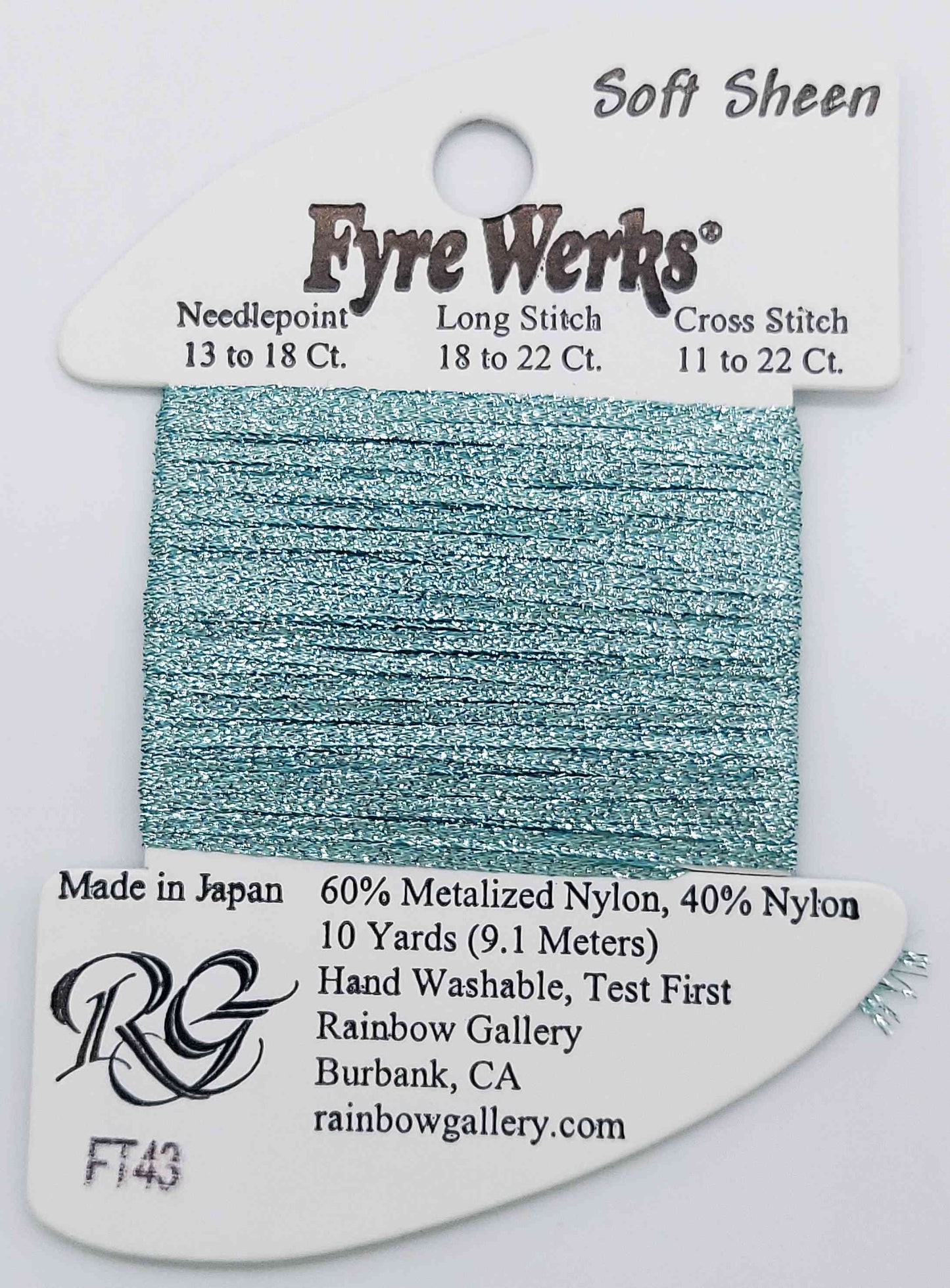 FT43 - Lite Aqua - Fyre Werks Soft Sheen