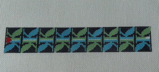 K Letter Key Fob -Blue & Green by Jenni Sandberg