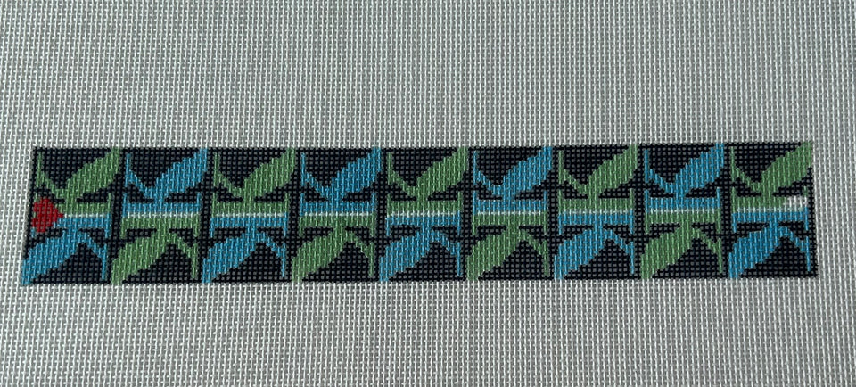 K Letter Key Fob -Blue & Green by Jenni Sandberg